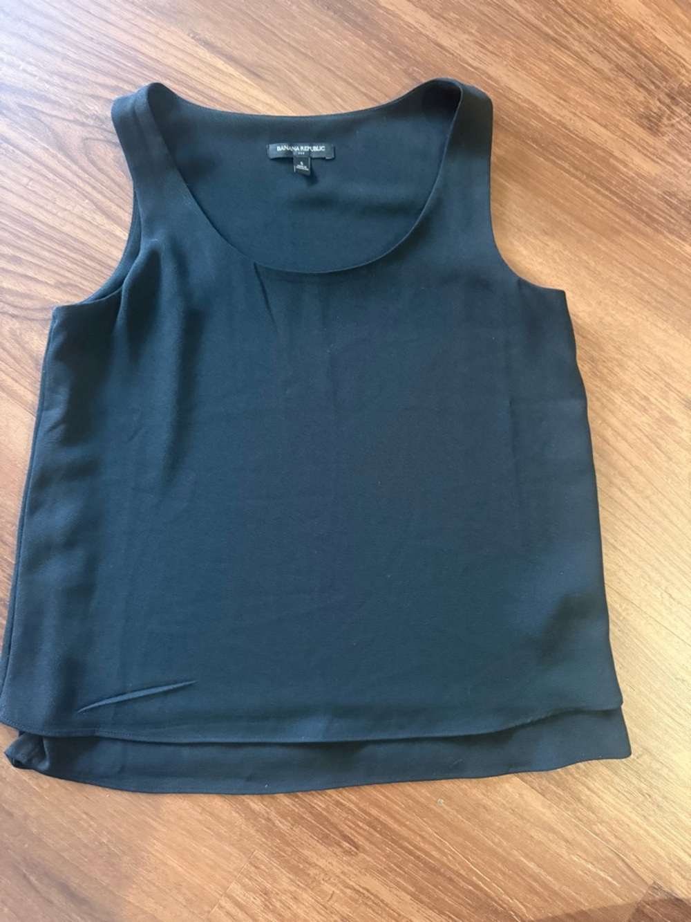 Banana Republic Black Layered Sleeveless Shirt